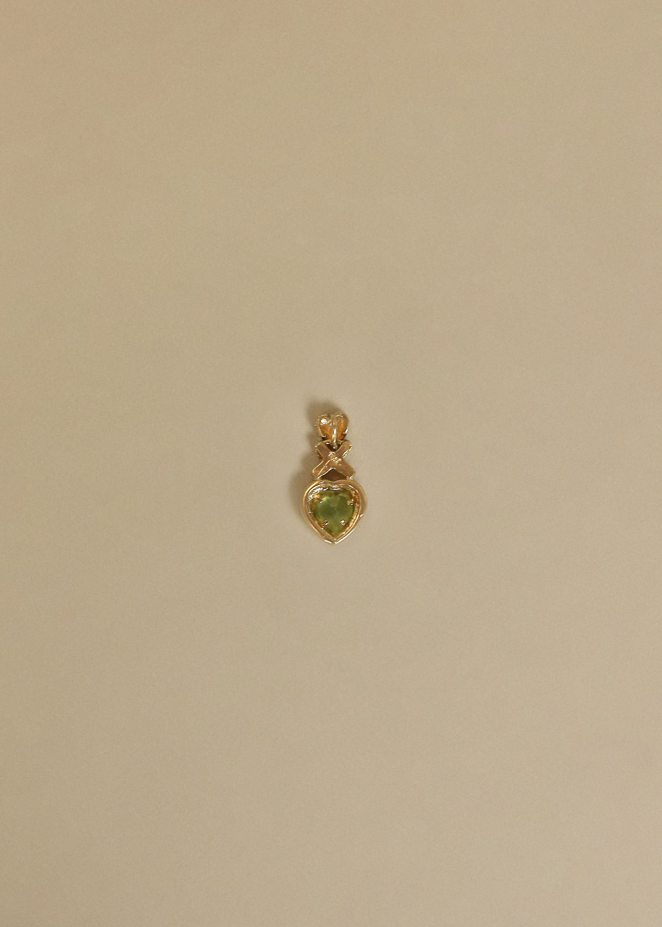 Vintage Peridot Heart Pendant