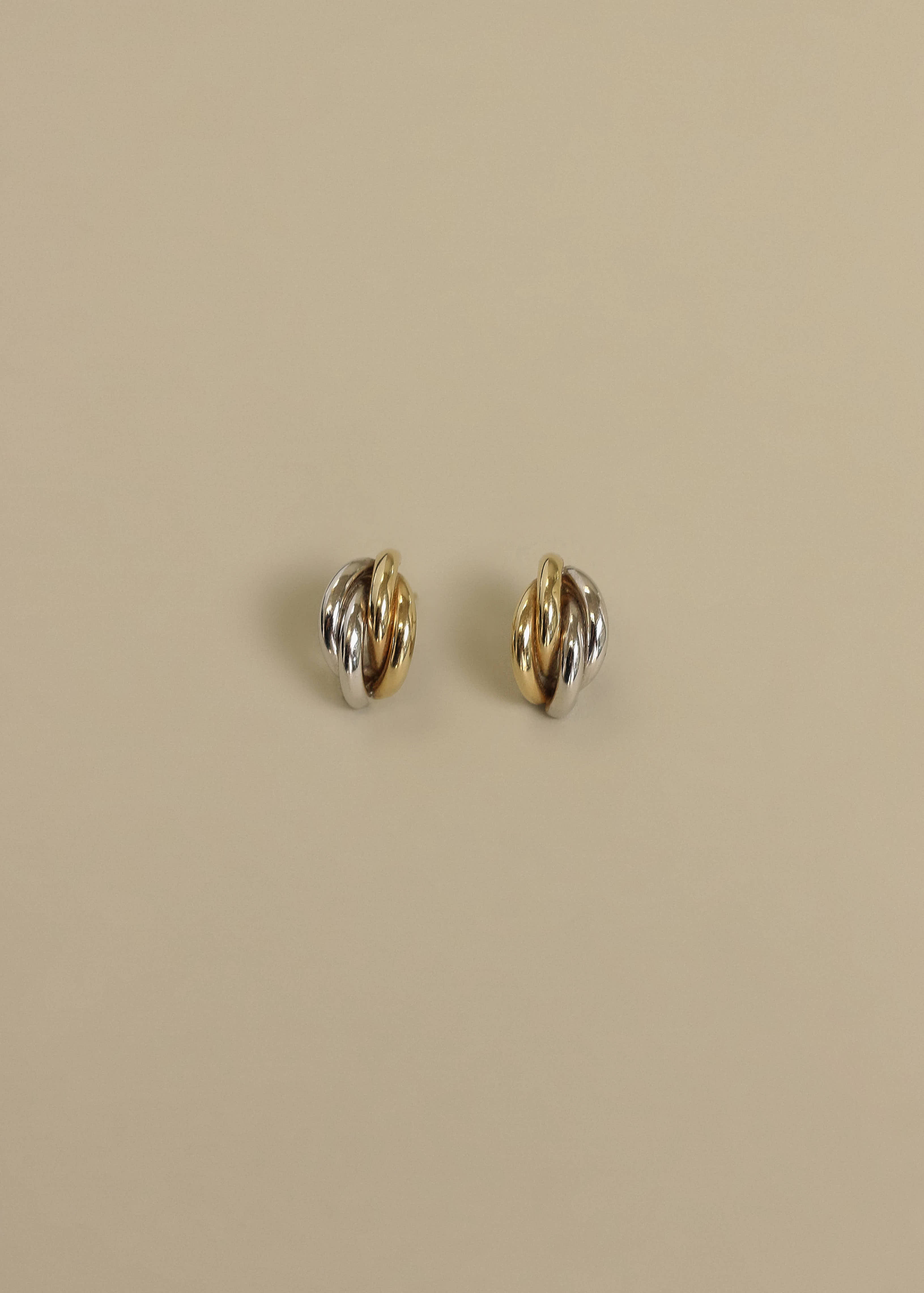 Vintage Two Tone Earrings