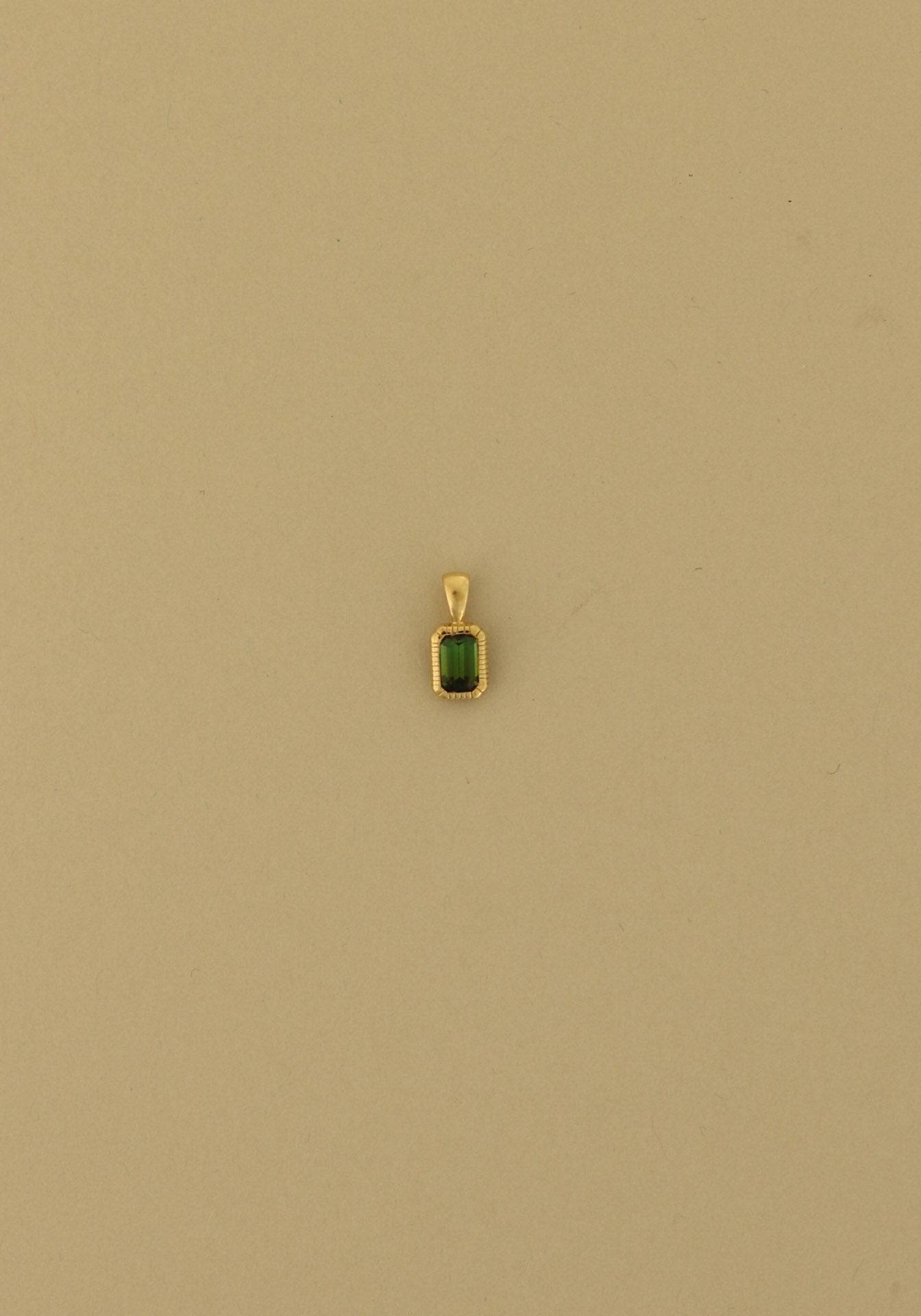 Archive Lyra Emerald Cut Pendant Green Tourmaline