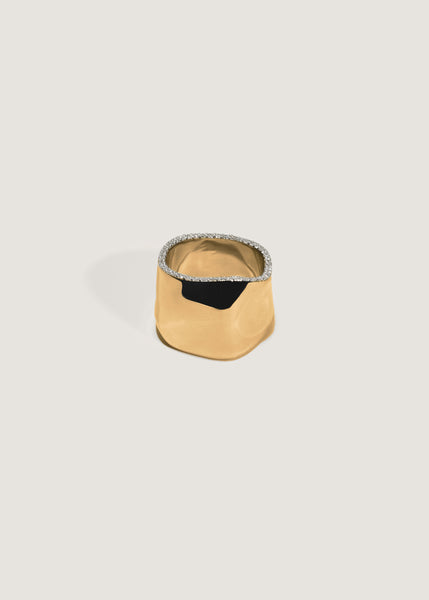 Mira Cigar Band Ring Diamond | Kinn Studio x Janessa Leoné