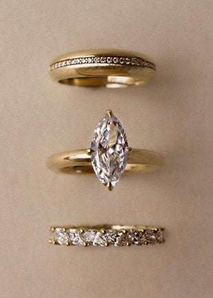 Amelia Birthstone Dome Ring Black Diamond - Kinn