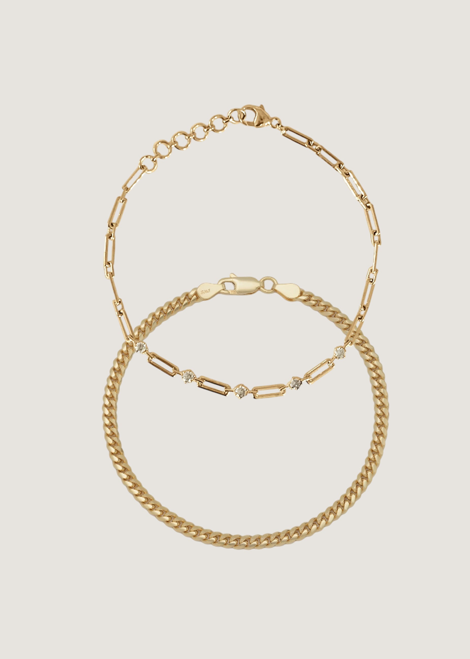 North Star V Anniversary & Petite Familia Cuban Bracelet Stack