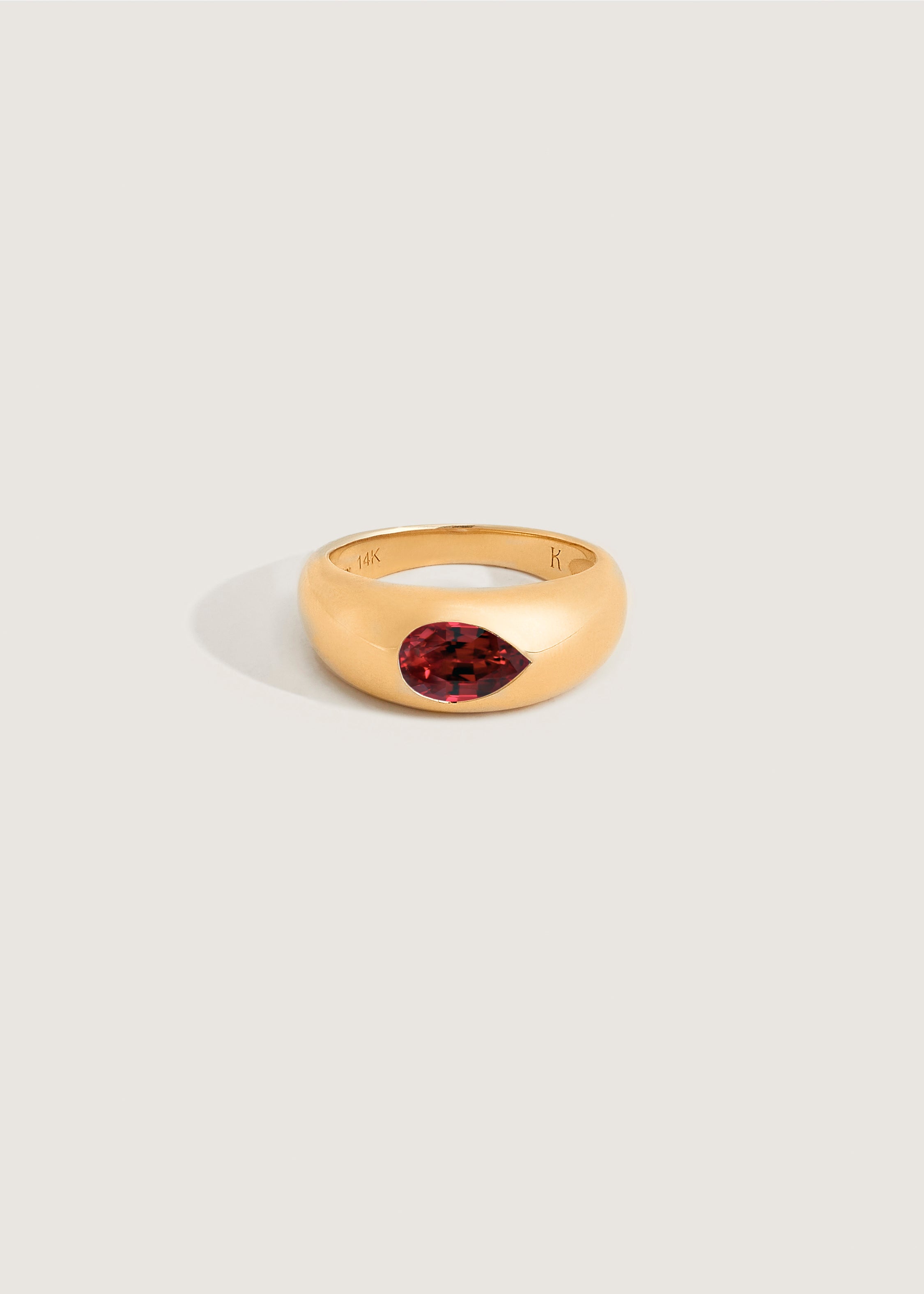 Carmen Dome Ring Pear Ruby