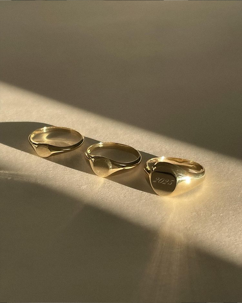 カスタマイズ可【KINNSTUDIO】Bold Classic Signetリング Bold Classic Signet Ring - Kinn