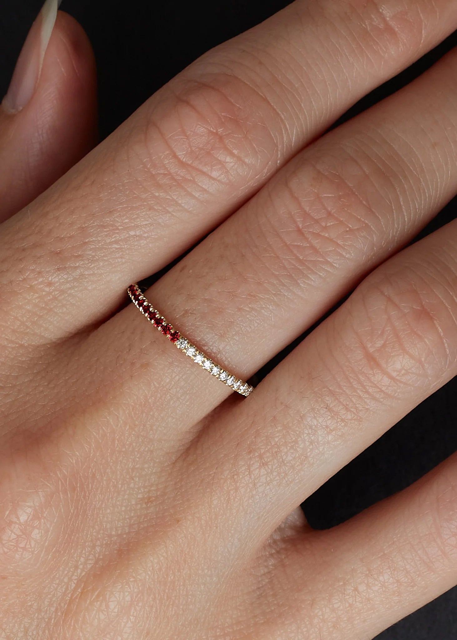 Two In One Pavé Ring July Ruby