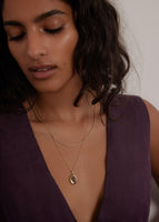 Maison Oval Locket & Petite Rope Chain Necklace Stack