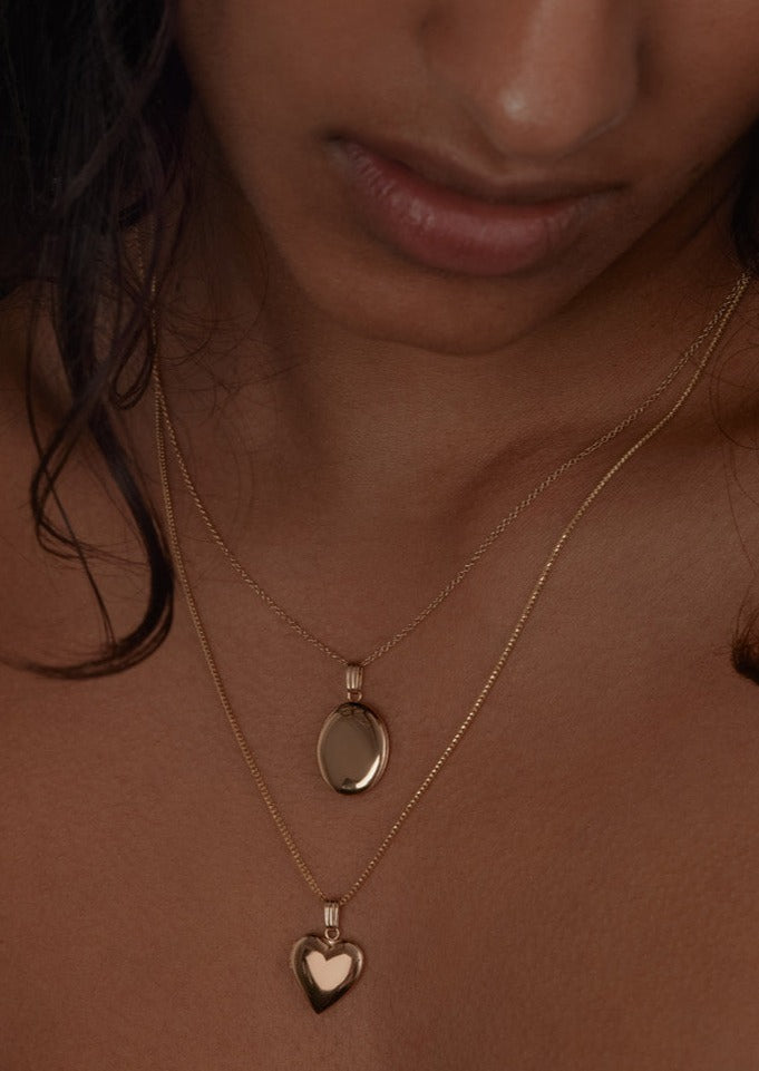 Maison Oval Locket I | 14k Gold - Kinn