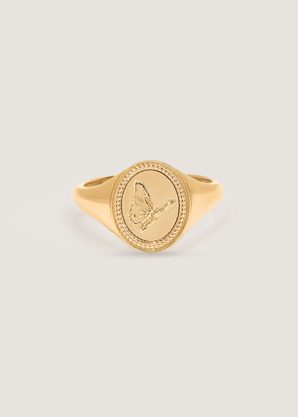 Kinn 14k Gold Butterfly Dream Signet Ring