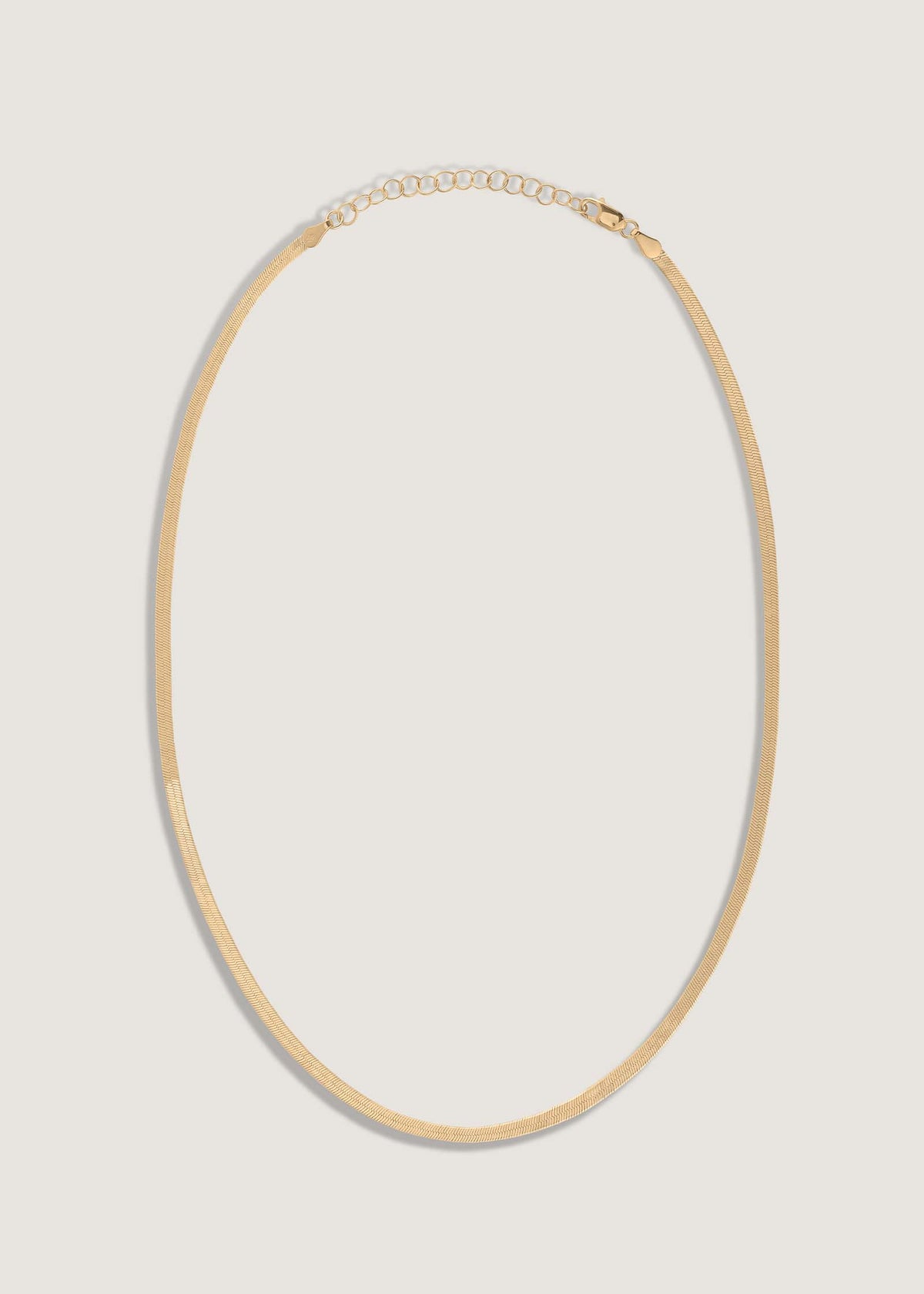 14k Gold Carter Herringbone Chain Necklace | Kinn