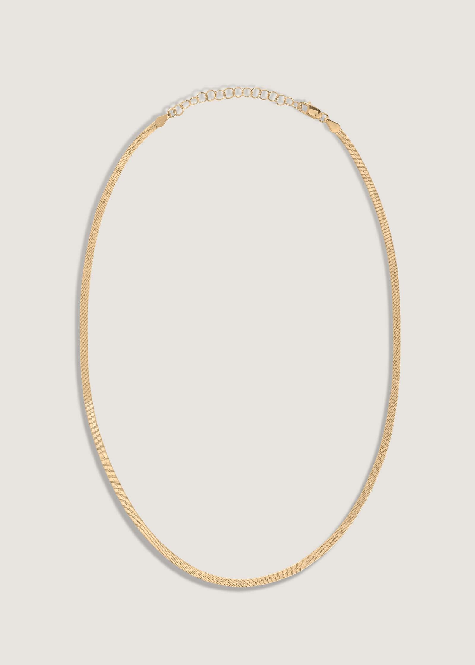 Kinn 14k Gold Carter Herringbone Chain Necklace