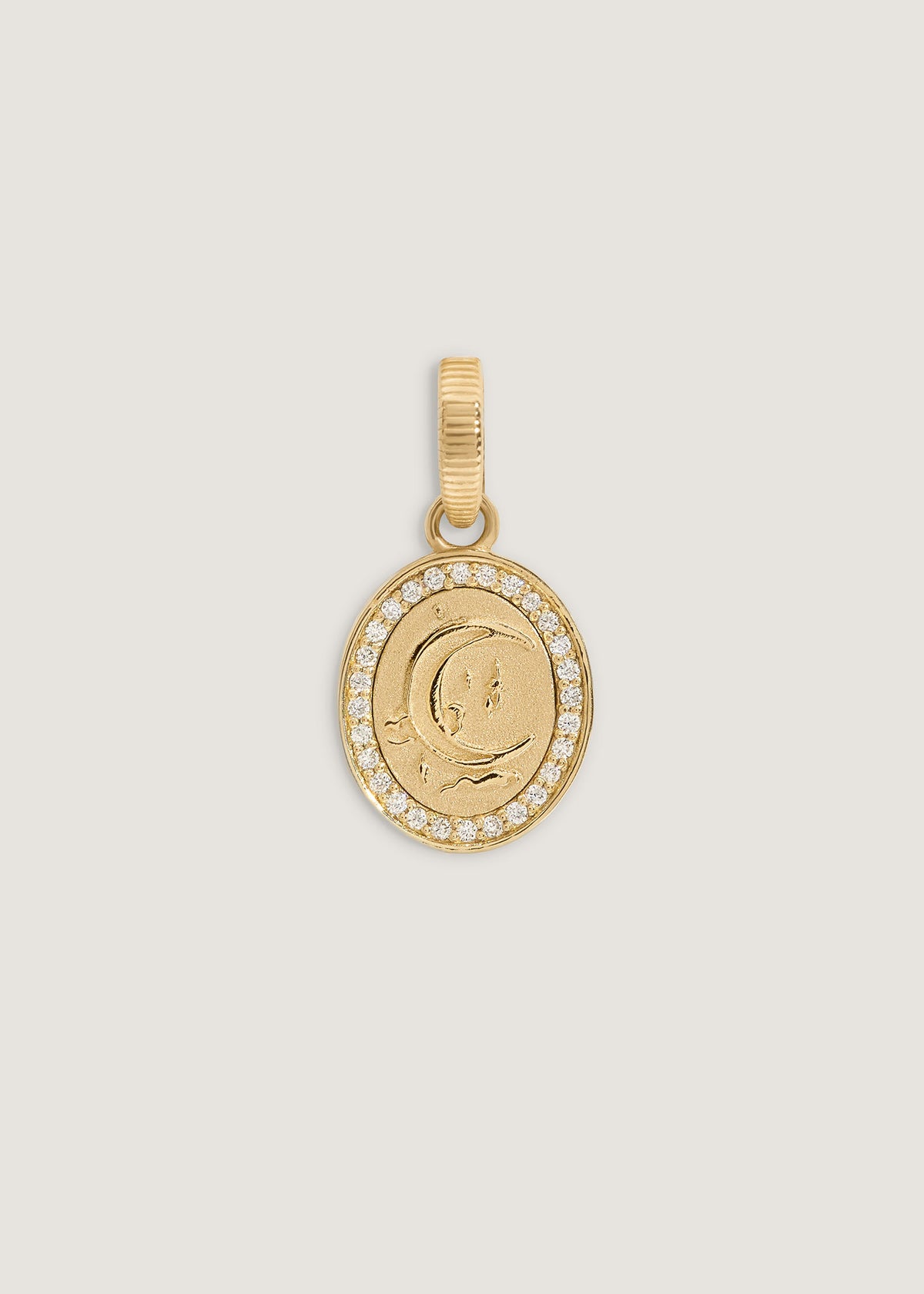 Kinn 14k Gold Crescent Dream Diamond Pendant