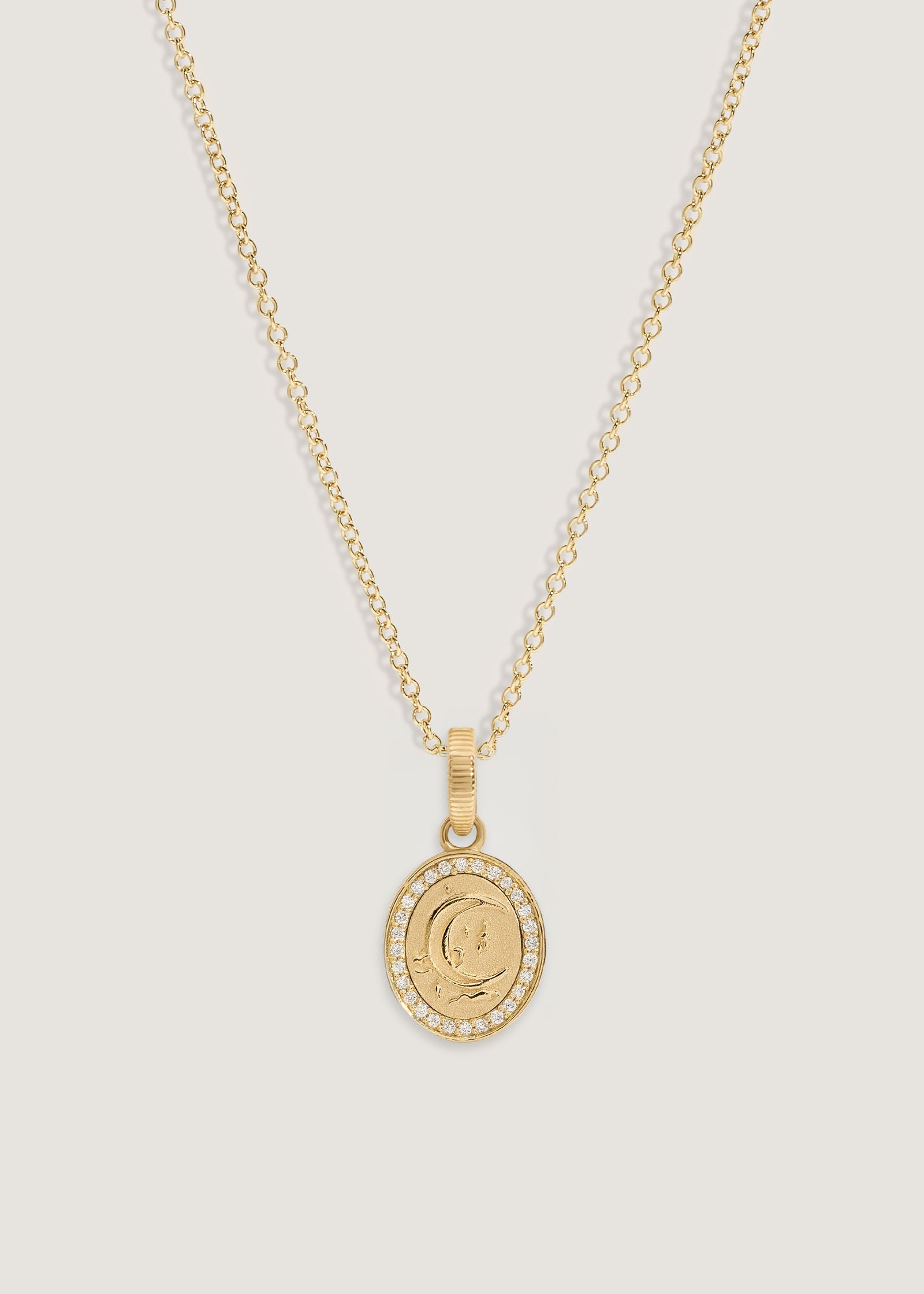 Crescent Dream Diamond Pendant Necklace