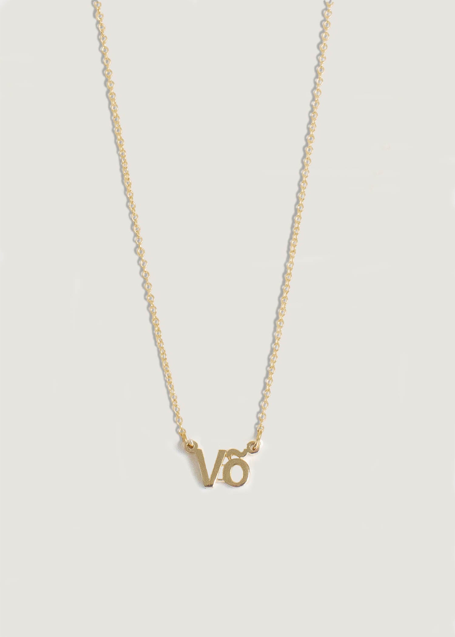 Dear Kaia III Asian Nameplate Necklace 14k Gold - Kinn