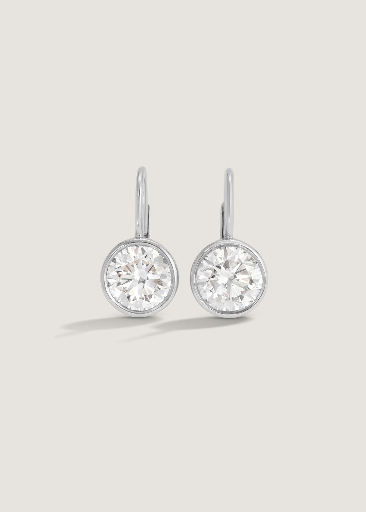 Kinn 14k White Gold Harper 4ctw Round Drop Earrings