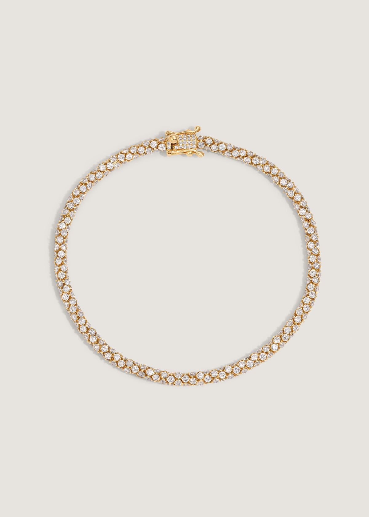 Kinn 14k Gold Isadora Tubular Diamond Tennis Bracelet
