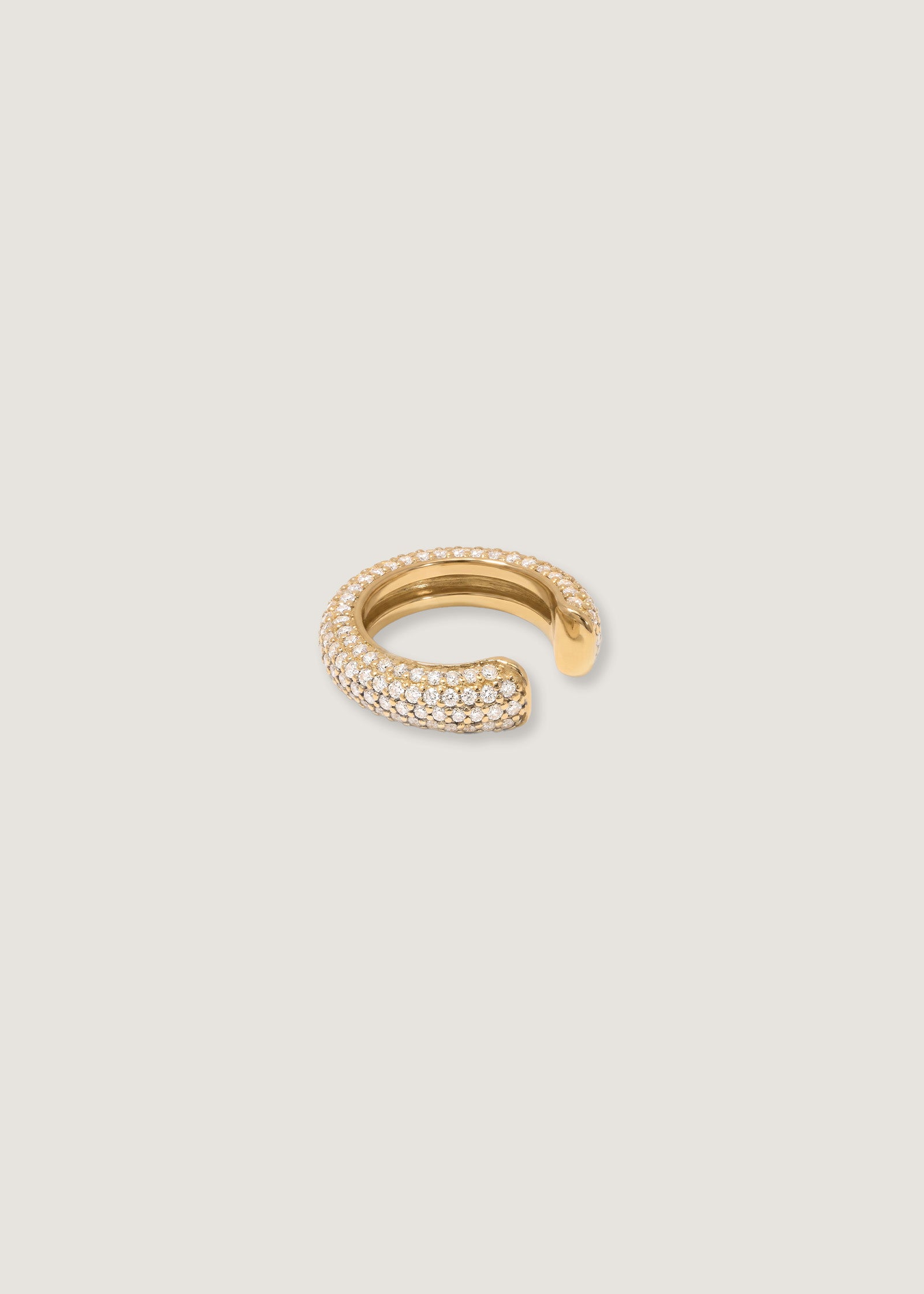 Kinn x Prince 14k Gold Love Pavé Diamond Earring Cuff