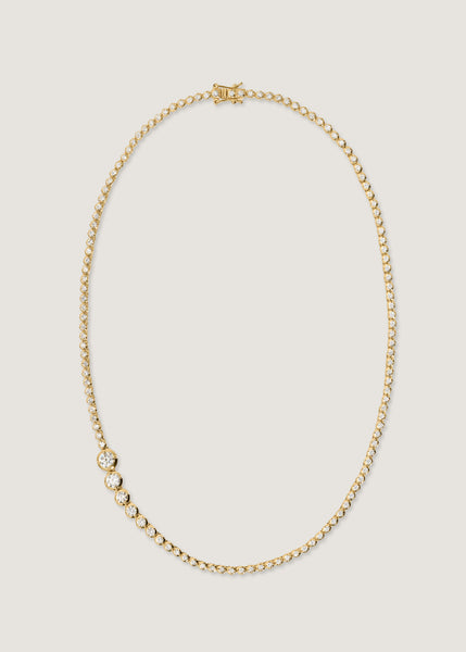 14k Gold Naomi Graduated Diamond Tennis Necklace | Kinn