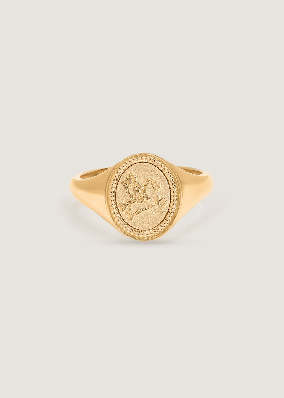 Kinn 14k Gold Pegasus Dream Signet Ring