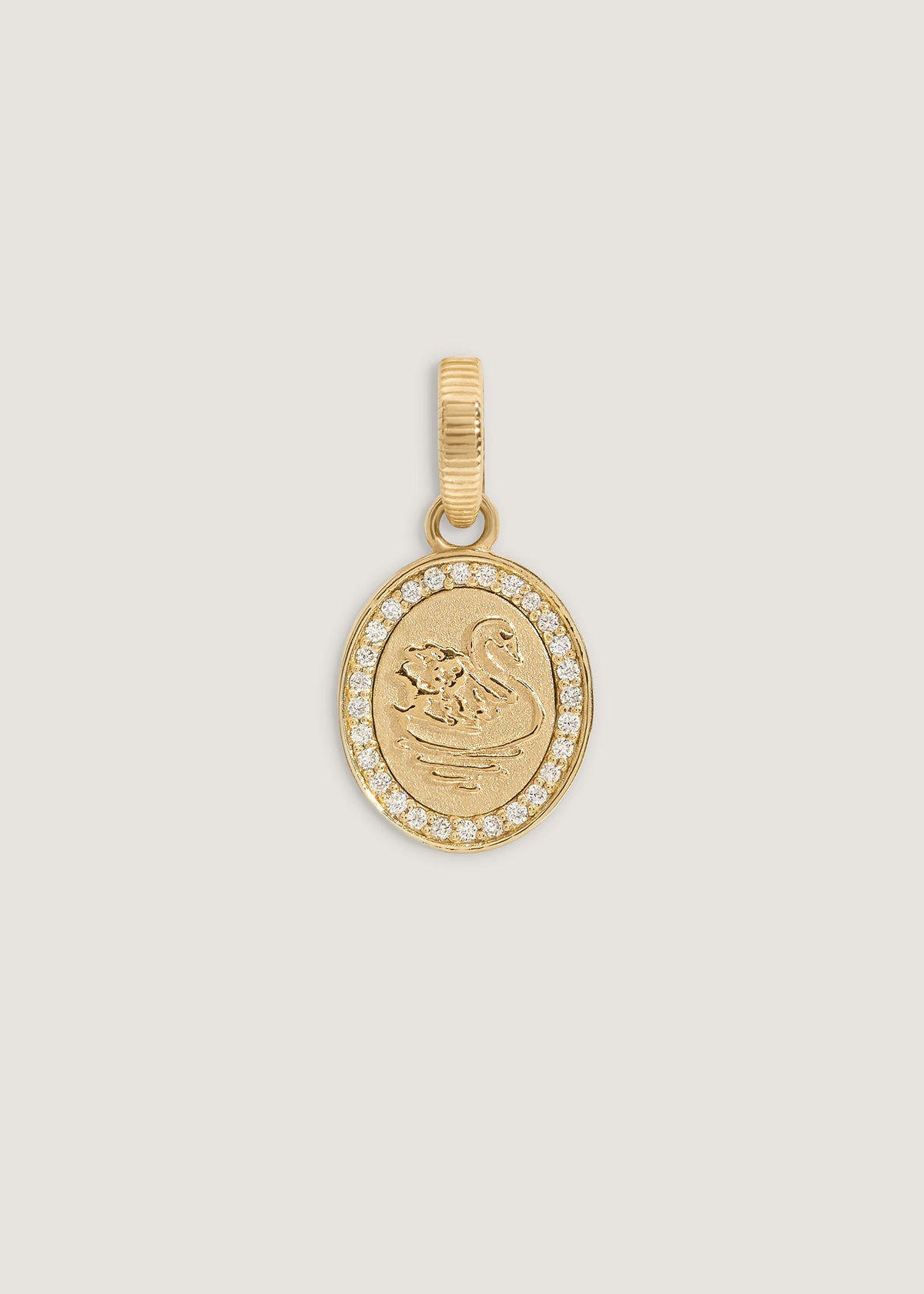 Kinn 14k Gold Swan Dream Diamond Pendant