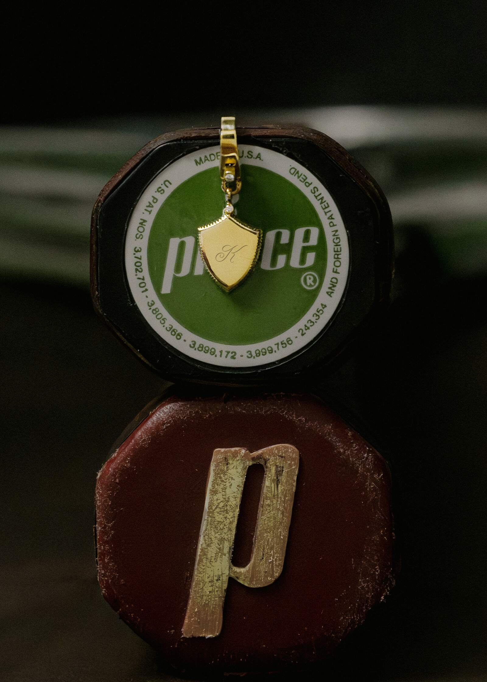 14k Gold Ace Shield Diamond Pendant | Kinn