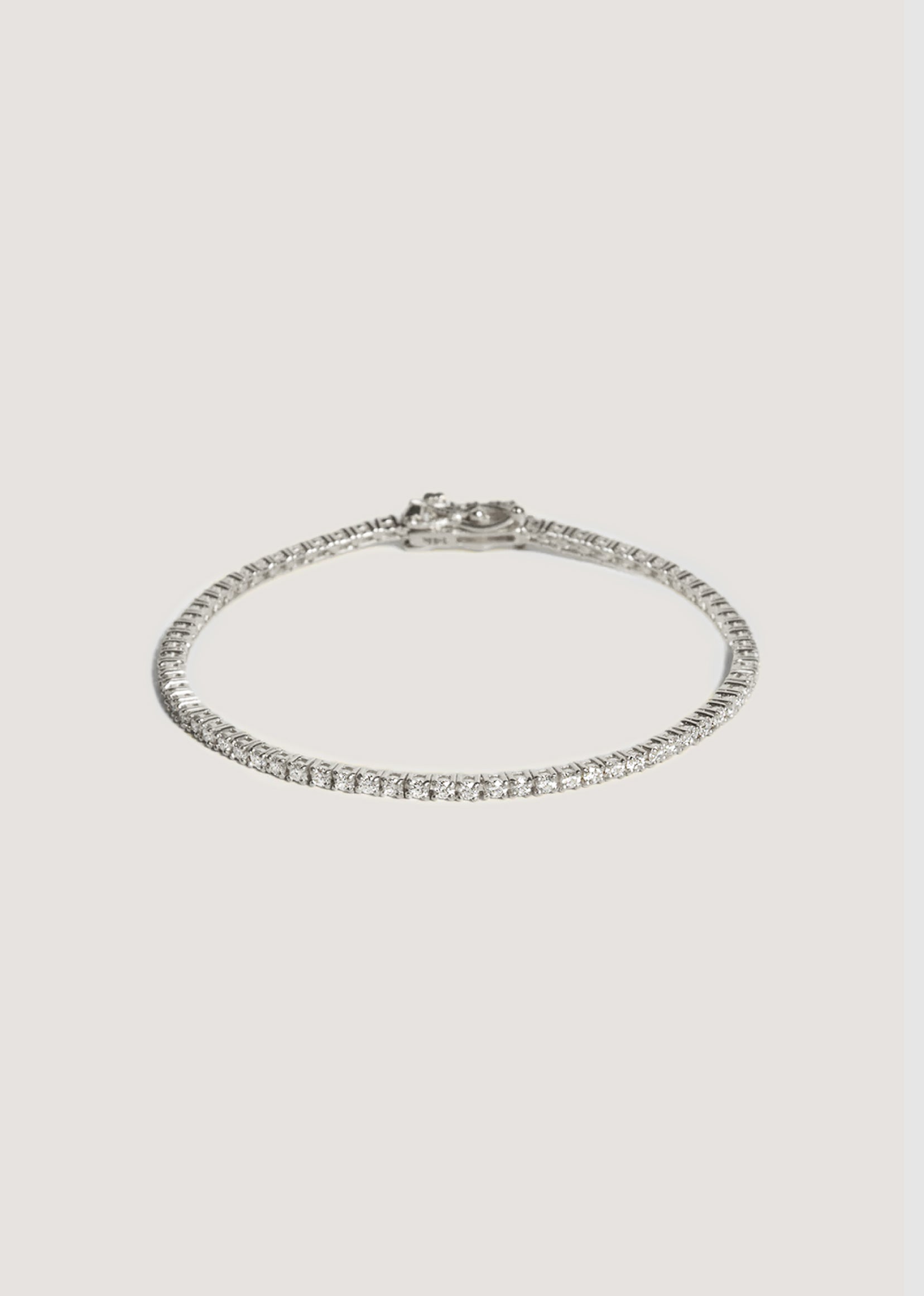 alt="White Gold Diana Diamond Tennis Bracelet"