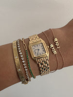 alt="Serena Emerald Tennis Link Bracelet I"
