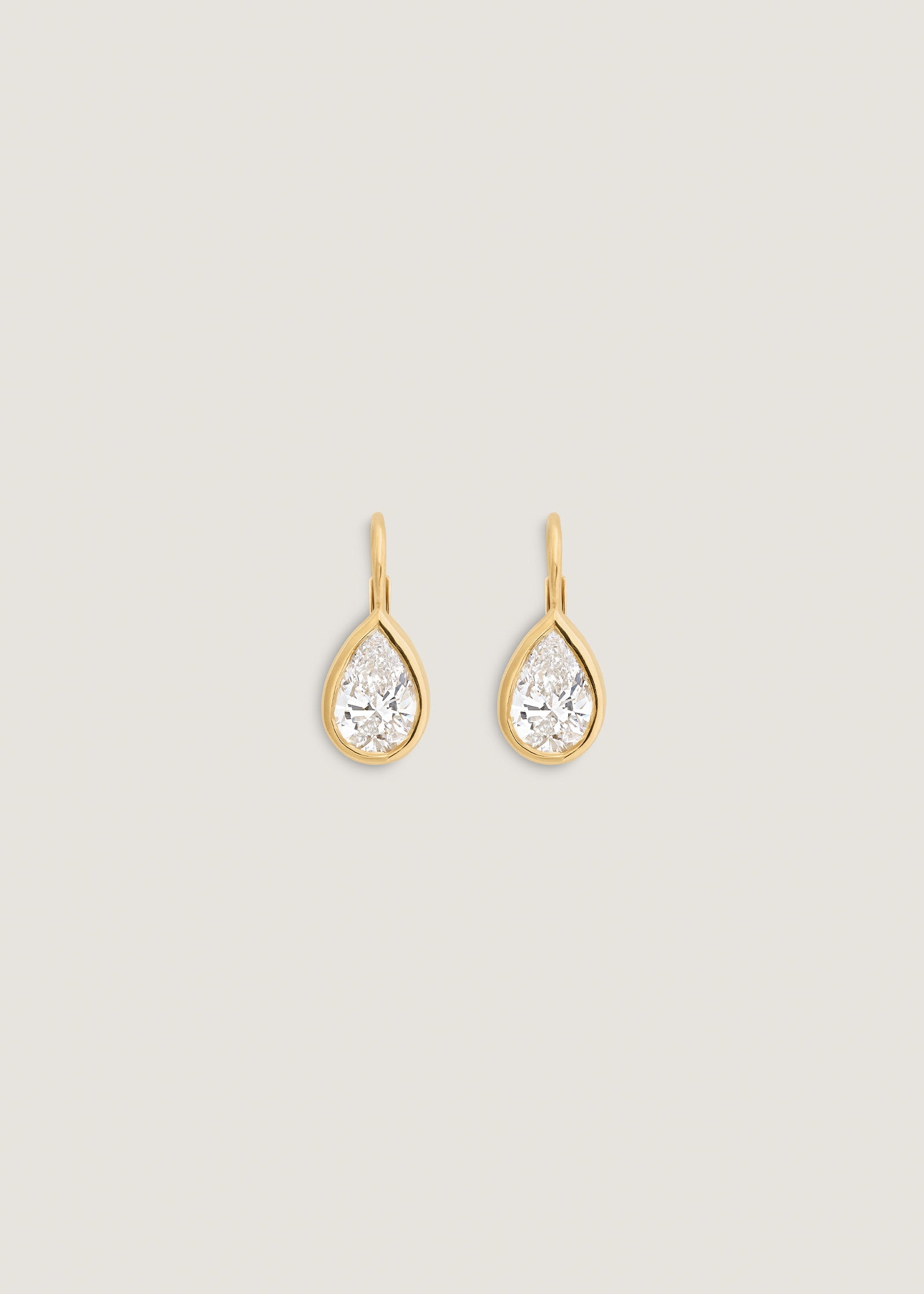 Kinn 14k Gold 2ctw Pear Diamond Drop Earrings