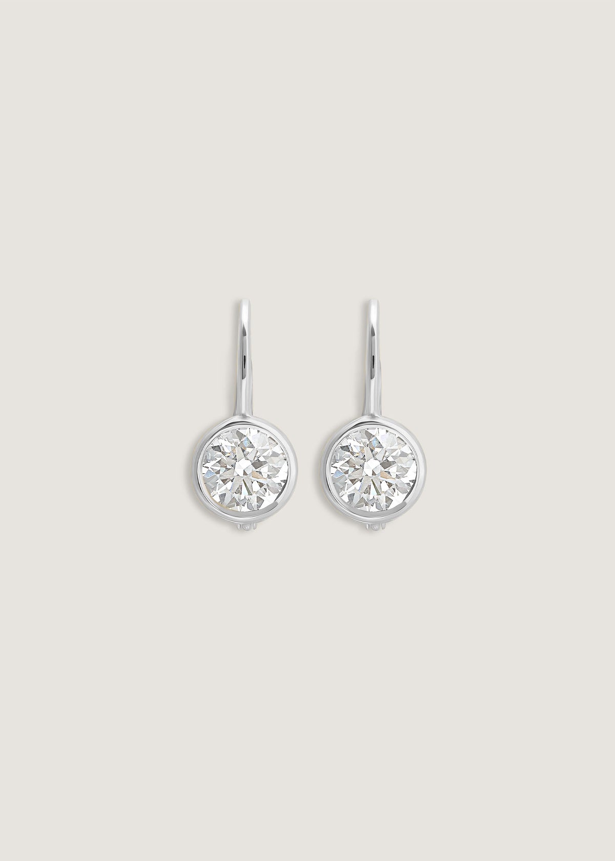 Kinn 14k White Gold Harper 2ctw Round Drop Earrings
