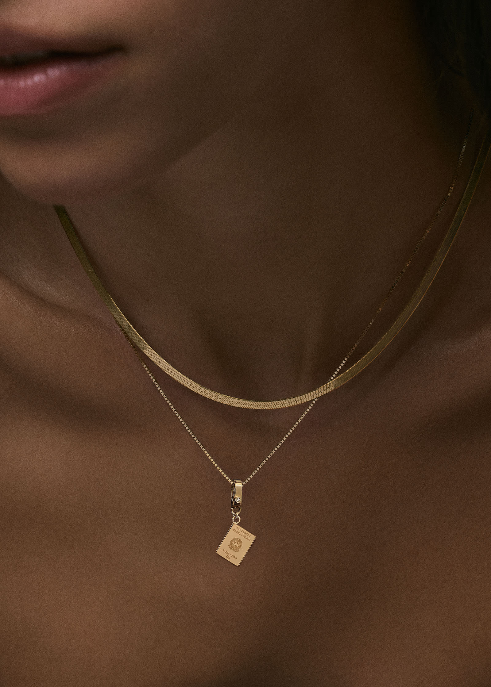 14k Gold Italian Heritage Passport Charm | Kinn