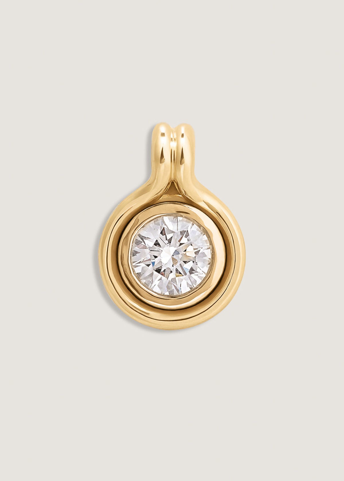 Kinn Studio 14k Gold Jody Round Diamond Pendant