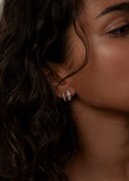 alt="Bobbi Baguette Diamond Huggie Earrings"
