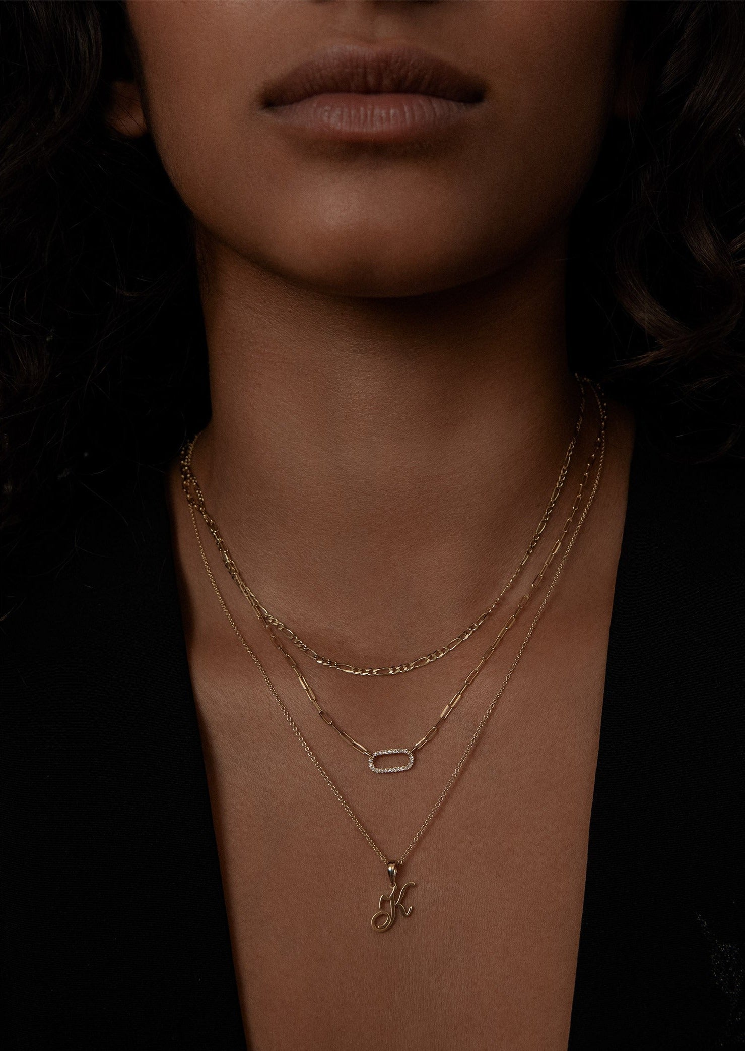 Diamond link hotsell chain necklace