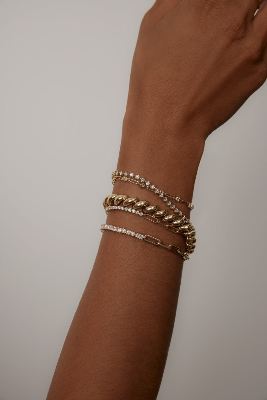 Coco Round Tennis Link Bracelet Diamond - Kinn