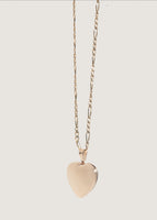 alt="Maison Heart Locket I with kyle figaro chain"