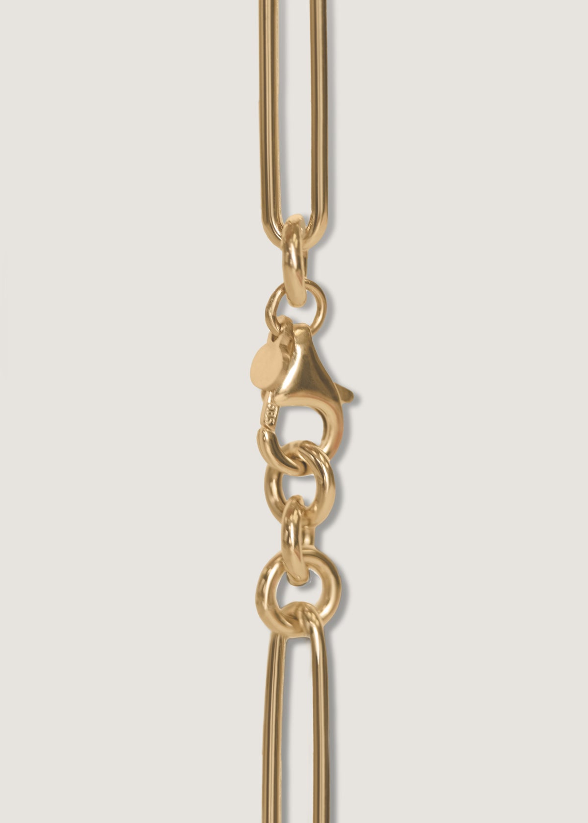 Check Mark Chain Mixed Link Chain Necklace