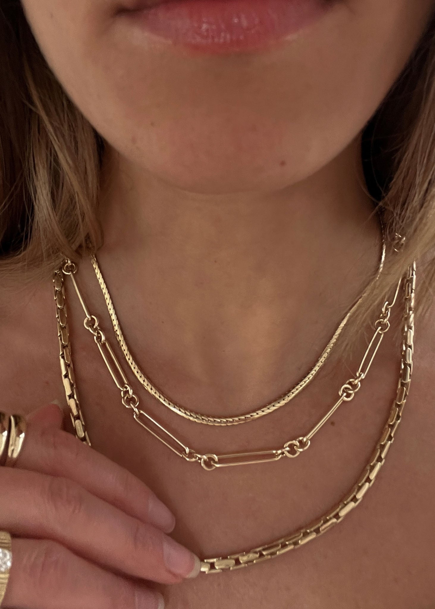 Mixed store link necklace