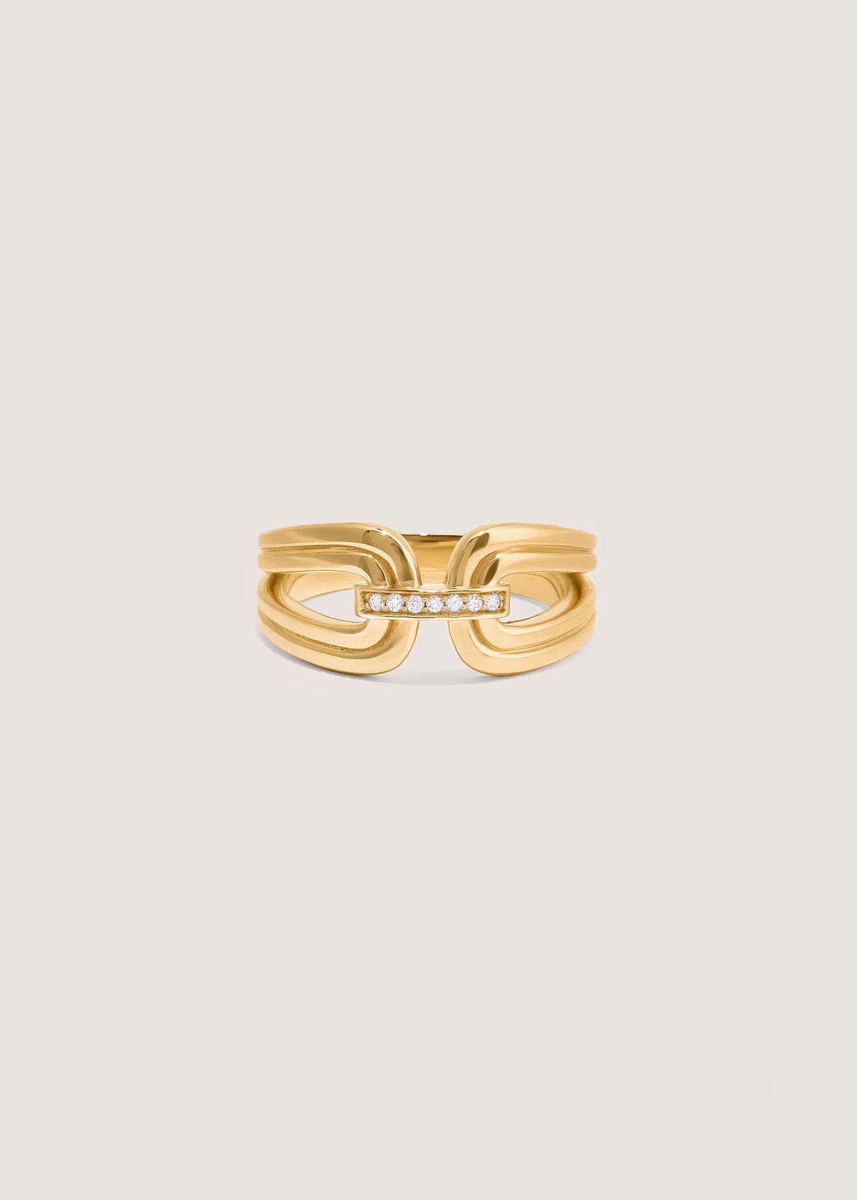 Kinn 14k Gold Nicky Double Horseshoe Ring