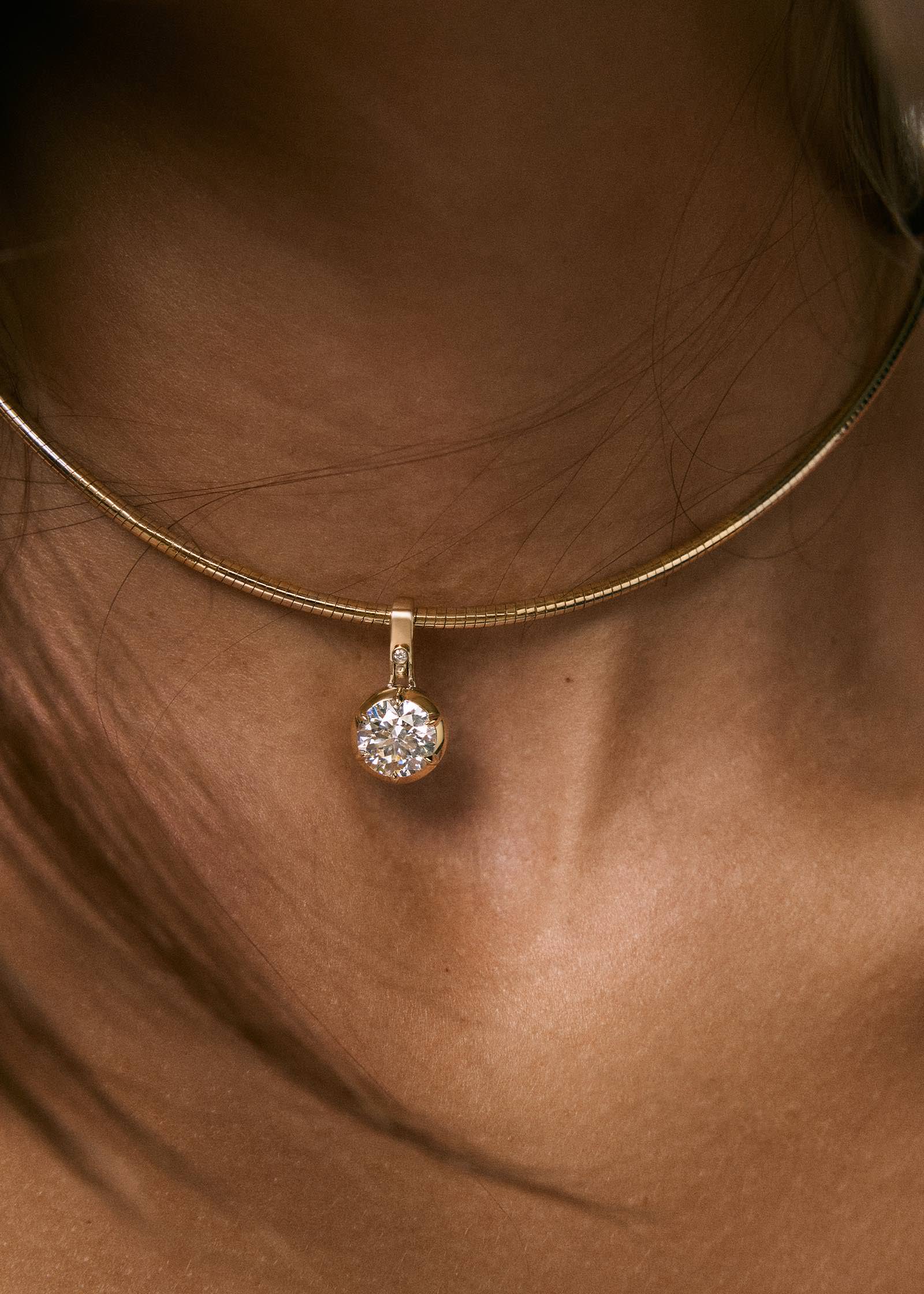 Madeleine 2.5ct Diamond Round Pendant Necklace