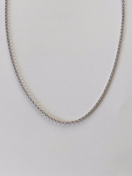 Archive Silver Cable Rolo Chain Necklace