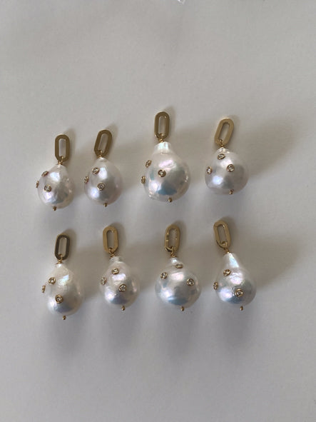 Archive Baroque Pearl Diamond Pendant