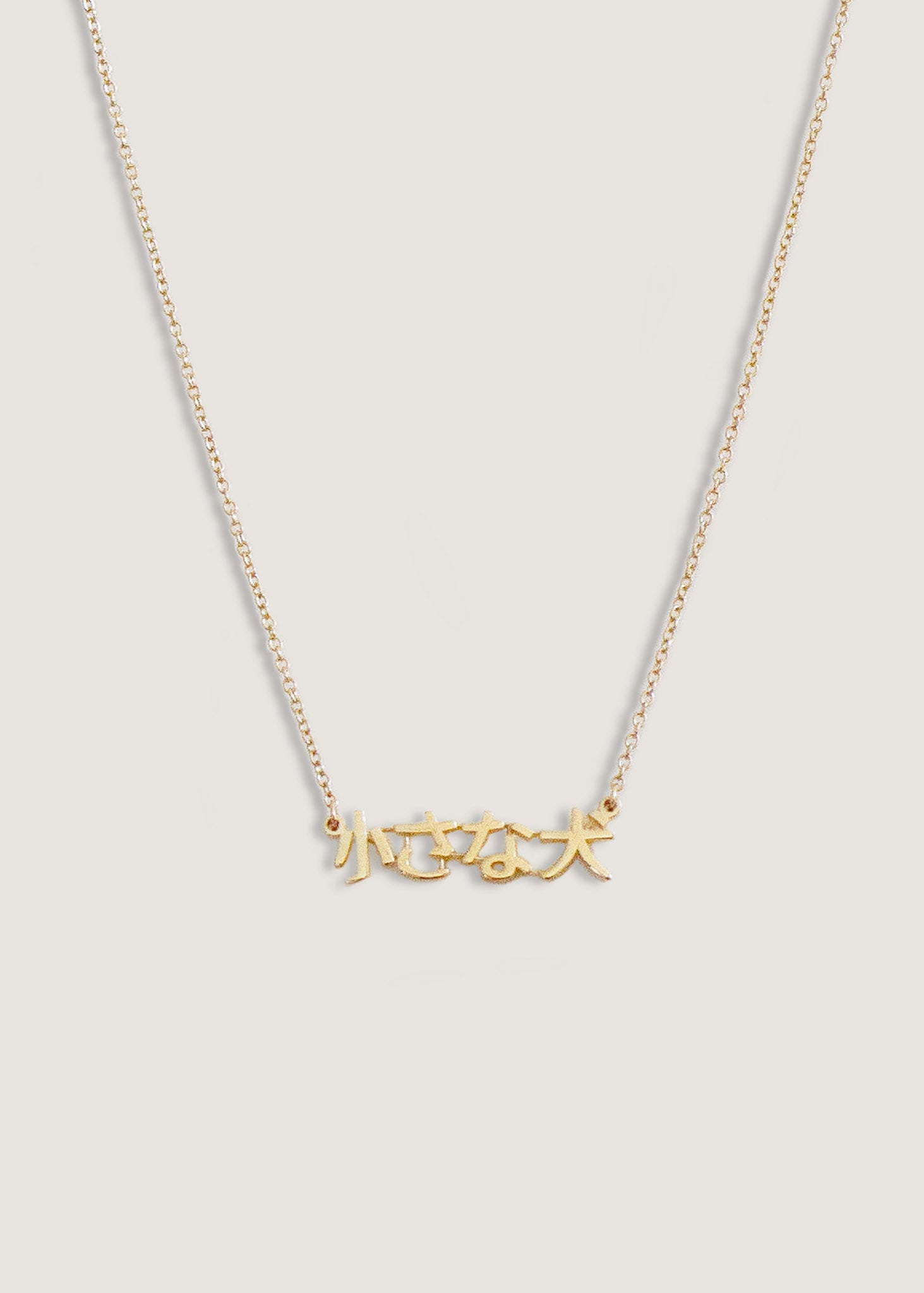 Dear Kaia III Asian Nameplate Necklace 14k Gold - Kinn