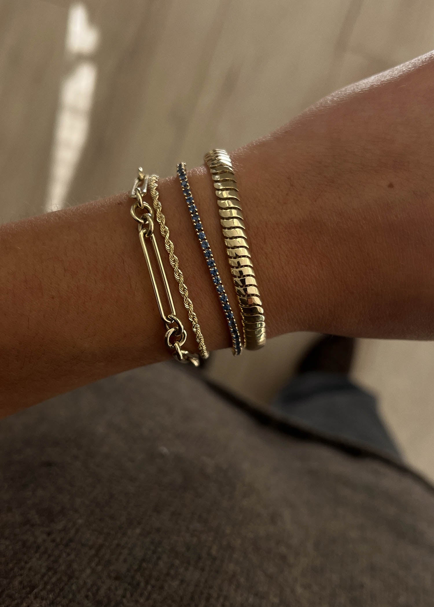 Rope Chain Bracelet 14k Gold Kinn