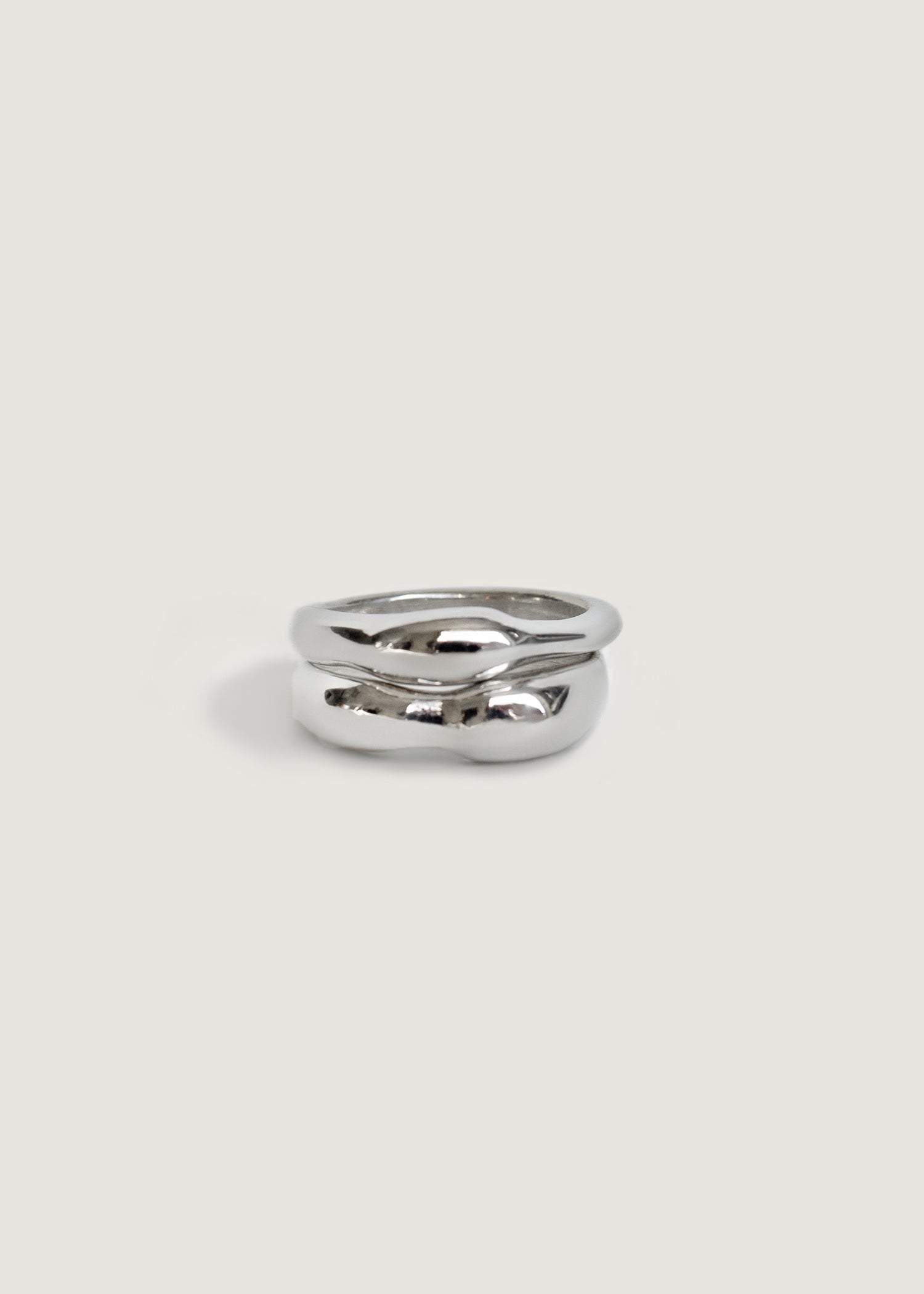 Petite Hera Sculptural Ring Stack Silver
