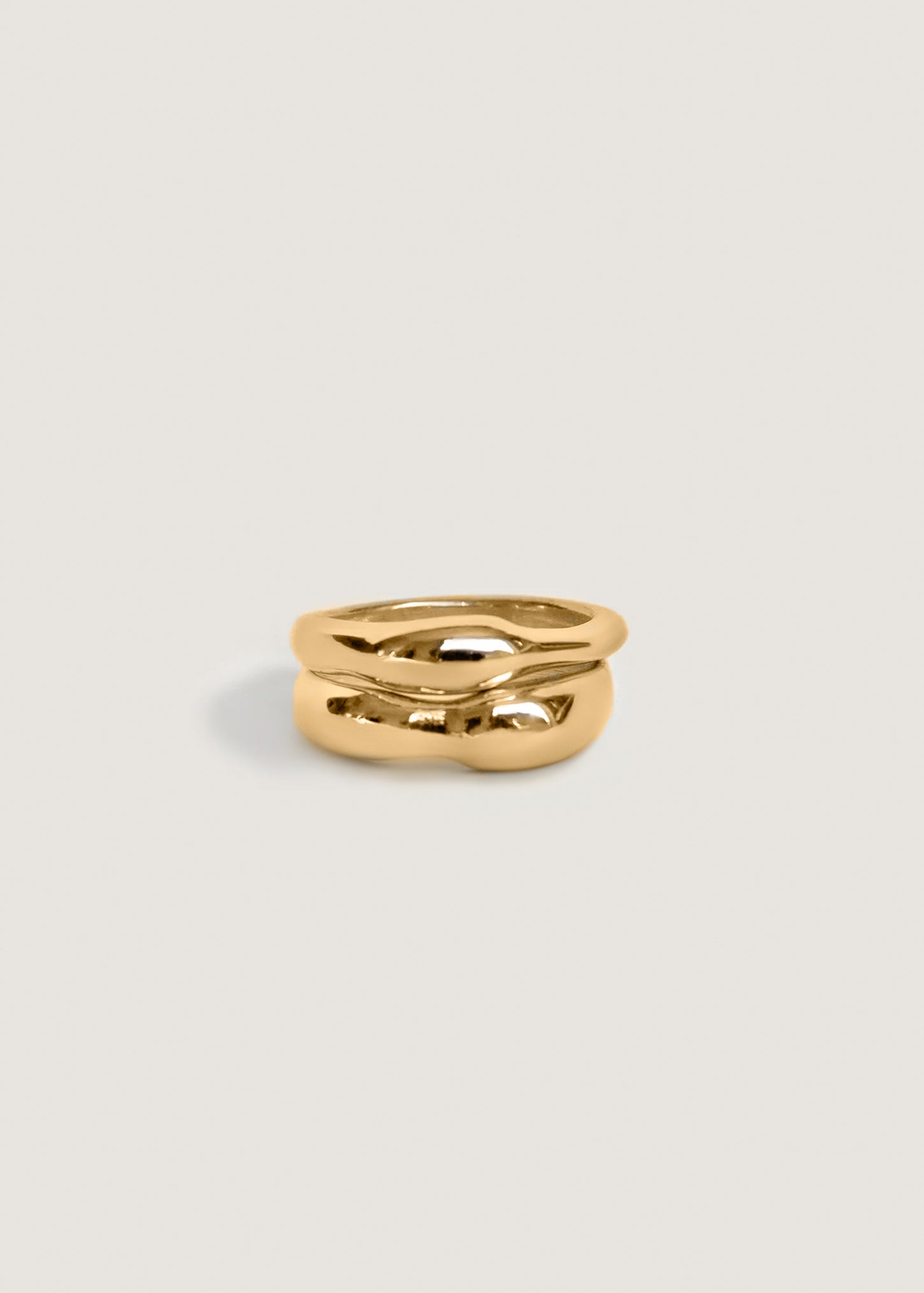 Petite Hera Sculptural Ring Stack Gold