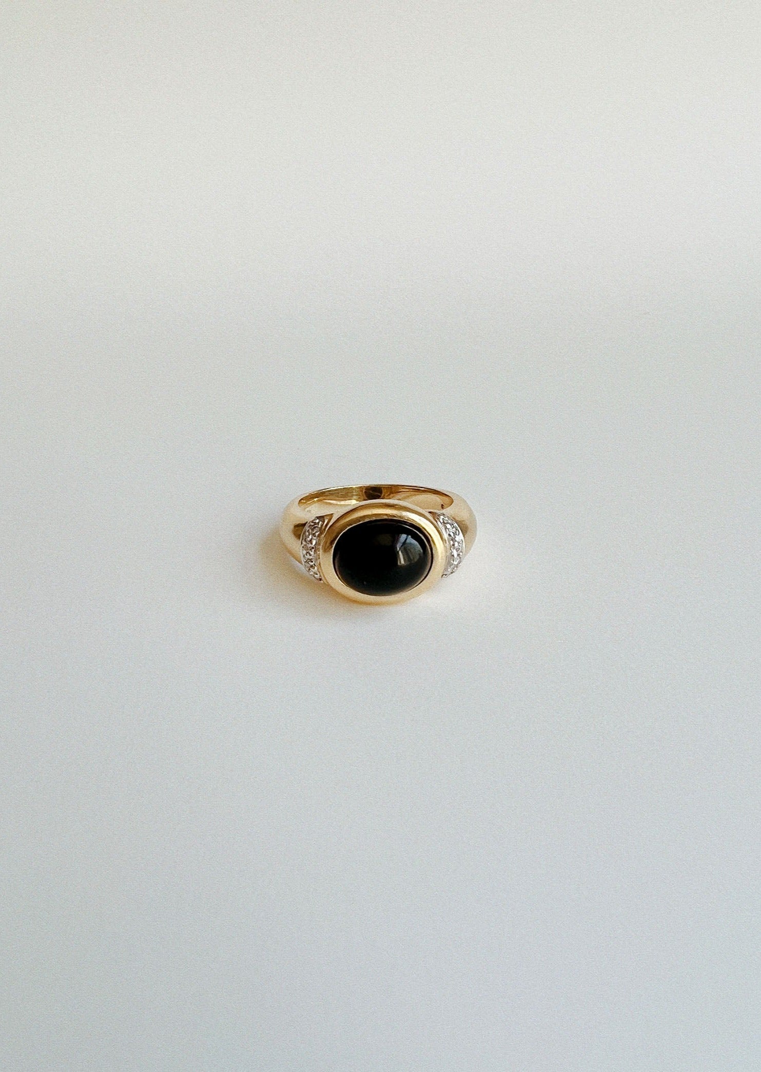 Vintage Onyx Diamond Signet Ring