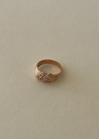Vintage Twist Cubic Zirconia Ring