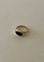 Vintage Oval Onyx Signet Ring