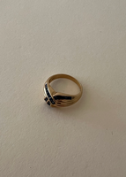 Vintage Blue Sapphire Twist Ring