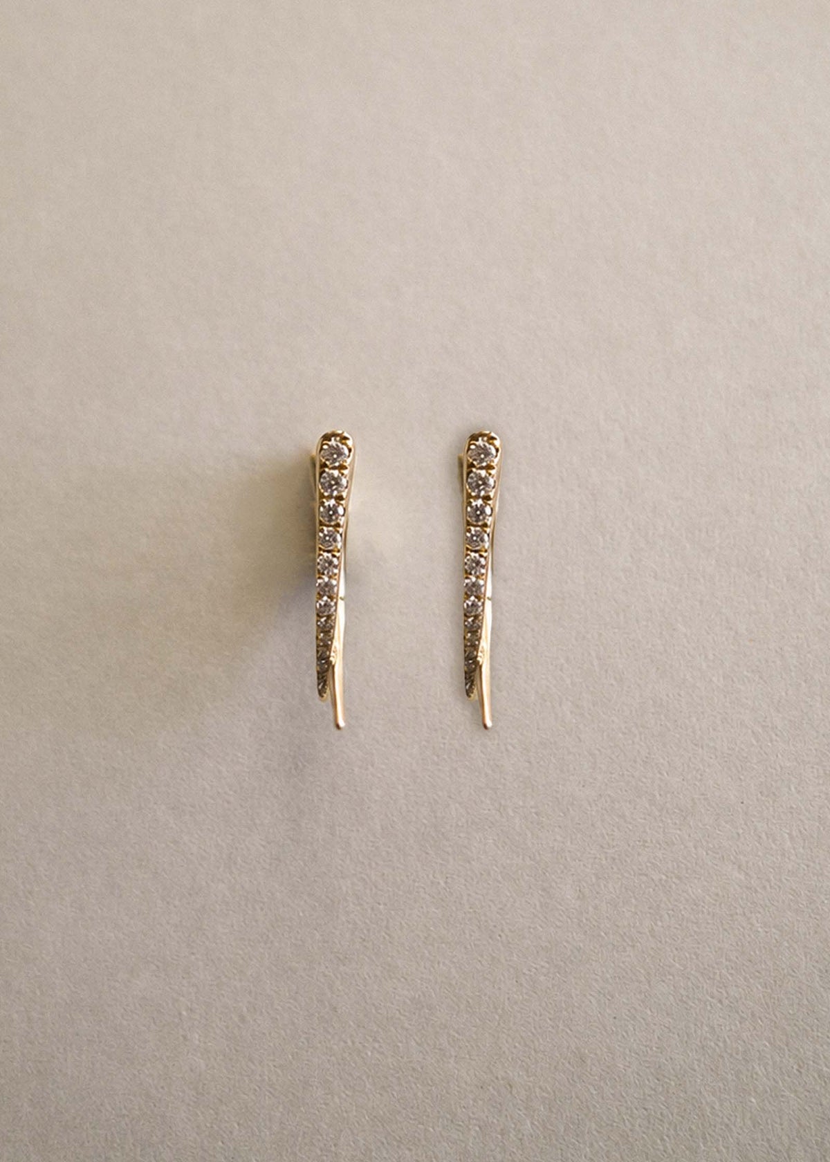 Vintage 14k Gold Cross X Diamond Earrings