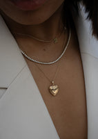 Maison Ribbed Heart Locket Necklace II